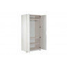 Armoire adulte contemporaine 92 cm en pin massif blanc Miami