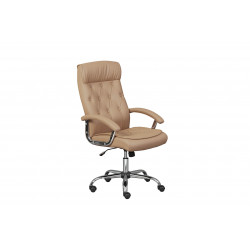 Chaise de bureau moderne en PU beige Athena