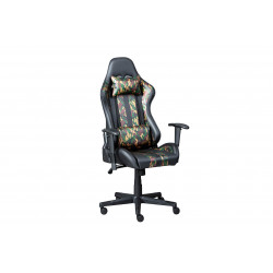 Chaise de bureau moderne en PU imprimé camouflage Forest