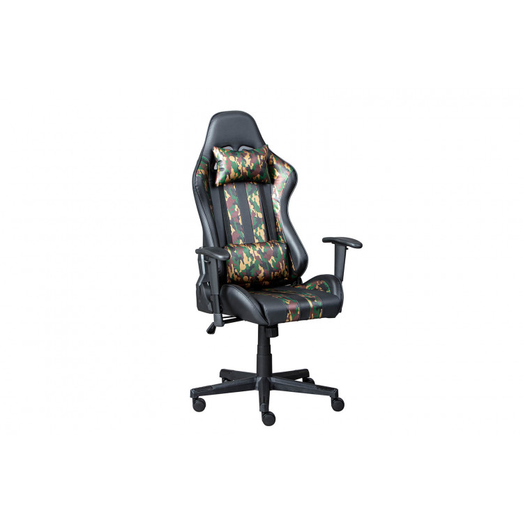 Chaise de bureau moderne en PU imprimé camouflage Forest