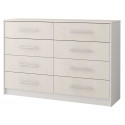 Commode adulte moderne blanc/soie Alexia