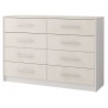 Commode adulte moderne blanc/soie Alexia