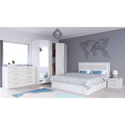 Chambre adulte complète CALYPSO avec armoire 2 portes coulissantes