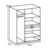 Armoire adulte contemporaine 135 cm Munich