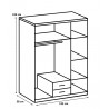 Armoire adulte contemporaine 135 cm graphite Birmanie