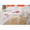 Table de cuisine en pin massif blanc Coffee