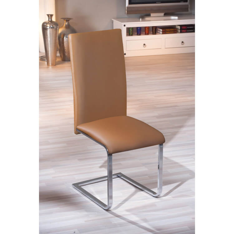 Chaises de salle à manger design coloris brun (lot de 2) Harry