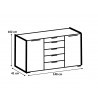 Commode adulte moderne 148 cm Harisson