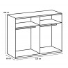 Armoire adult contemporaine gris foncé London