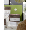 Chevet adulte contemporain blanc/chataigne Stuttgart