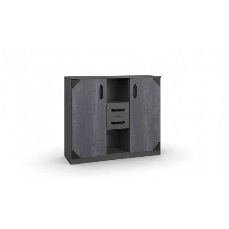 Meuble de rangement industriel graphite Halma