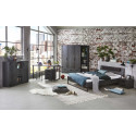 Chambre enfant industrielle graphite Halma