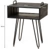 Table de chevet en acacia massif noir Liam