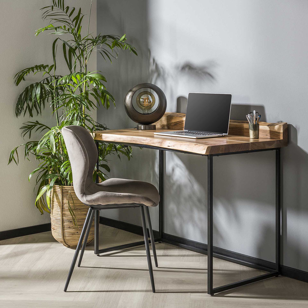 Petit organisateur de bureau en bois brut