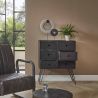 Commode en acacia massif noir Liam
