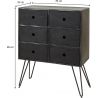 Commode en acacia massif noir Liam