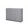 Meuble de rangement contemporain gris Rodrigo