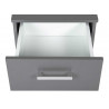 Bureau droit contemporain gris Rodrigo