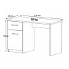 Bureau droit contemporain gris Rodrigo