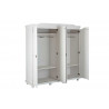 Armoire adulte style campagne en pin massif blanc Colette