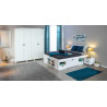 Armoire adulte style campagne en pin massif blanc Colette