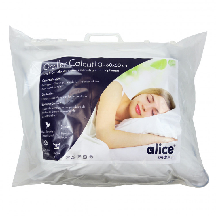Oreiller fibre polyester Calcutta (lot de 2)
