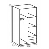 Armoire enfant contemporaine 91 cm blanc/graphite Rocker