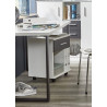 Caisson de bureau contemporain blanc/graphite Rocker