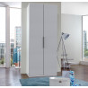 Armoire adulte contemporaine 100 cm gris/blanc Jasper