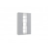 Armoire adulte contemporaine 150 cm gris/blanc Jasper