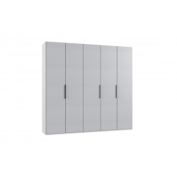 Armoire adulte contemporaine 250 cm gris/blanc Jasper