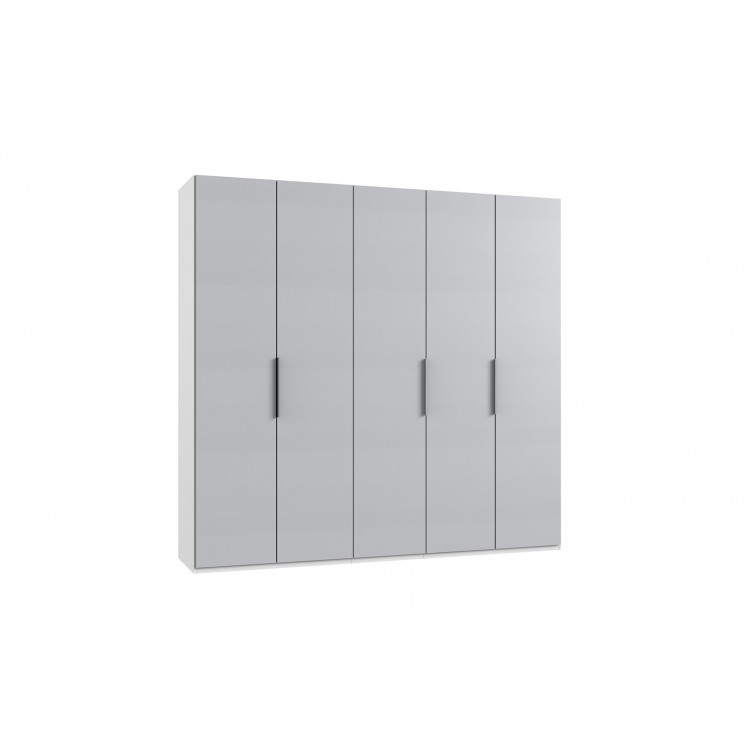 Armoire adulte contemporaine 250 cm gris/blanc Jasper