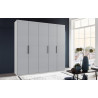 Armoire adulte contemporaine 250 cm gris/blanc Jasper