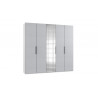 Armoire adulte contemporaine 250 cm gris/blanc Jasper