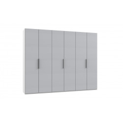 Armoire adulte contemporaine 300 cm gris/blanc Jasper