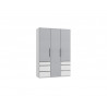 Armoire adulte contemporaine 150 cm gris/blanc Jasper I