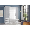 Armoire adulte contemporaine 200 cm gris/blanc Jasper I