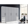 Armoire adulte contemporaine 300 cm gris/blanc Jasper I