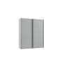 Armoire adulte contemporaine portes coulissantes 200 cm gris/blanc Jasper