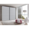 Armoire adulte contemporaine portes coulissantes 250 cm gris/blanc Jasper