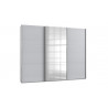Armoire adulte contemporaine portes coulissantes 300 cm gris/blanc Jasper