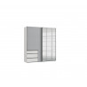 Armoire adulte contemporaine portes coulissantes 200 cm gris/blanc Jasper I