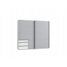 Armoire adulte contemporaine portes coulissantes 250 cm gris/blanc Jasper I