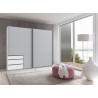 Armoire adulte contemporaine portes coulissantes 250 cm gris/blanc Jasper I