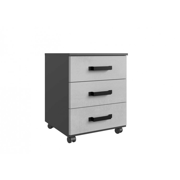 Caisson de bureau moderne béton clair/graphite Wembley