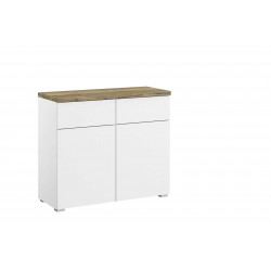 Commode adulte moderne 93 cm chêne/blanc Niagara