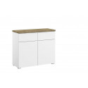 Commode adulte moderne 93 cm chêne/blanc Niagara