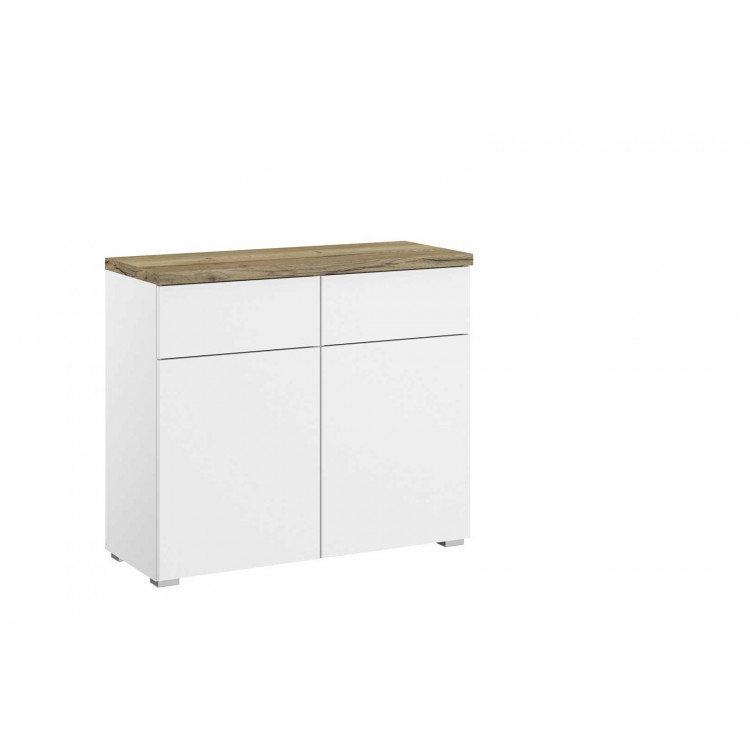 Commode adulte moderne 93 cm chêne/blanc Niagara