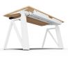 Bureau assis-debout plateau en bois massif Eddy