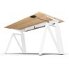 Bureau assis-debout plateau en bois massif Eddy